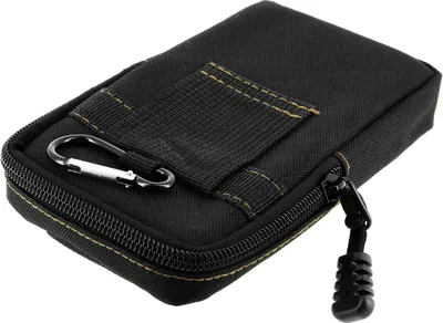 Immagine prodotto di Custodia universale per smartphone con passante per cintura + moschettone - Nero
