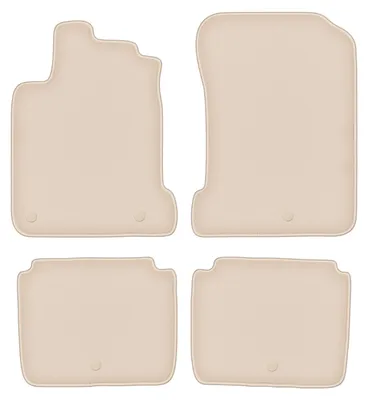 Produktbild von DURBAN Beige Velours-Fußmatten-Set für Renault Latitude Limousine (2010-2015)