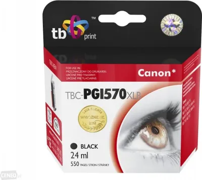 Obrázek produktu pro TB Print TBC-PGI570XLB, Černá, Inkoust na pigmentové bázi, 24 ml, 1 kusů, 550 str.