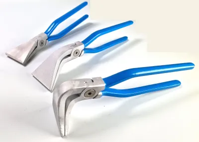 Produktbild von 3x Falzzange aus Aluminium 0, 45 & 90° Profi Falzzangen Trio  Germany Alu
