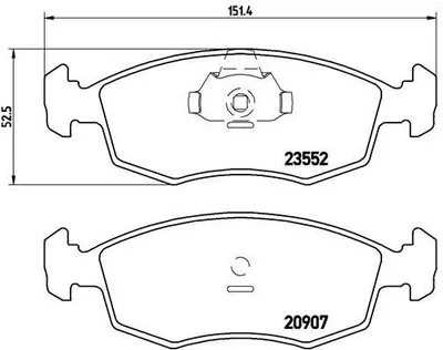Produktbild von Brembo Bremsbelagsatz, Scheibenbremse Vorderachse P 23 079