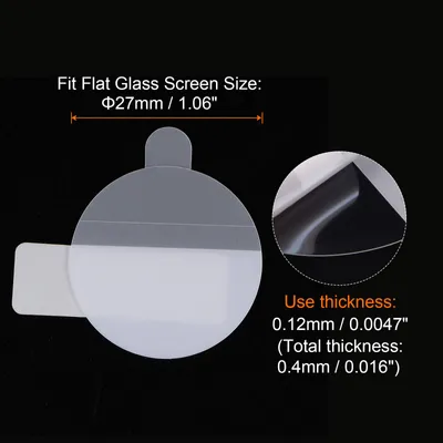 Produktbild von 3 Stš¹ck Uhrenglas Displayschutzfolien 27mm HD High Definition Anti-Kratz-Wasserdicht Ultra-Dš¹nn TPU Universal Smartwatch Bildschirmschutzfolie mit Tuch Aufkleber Schaber