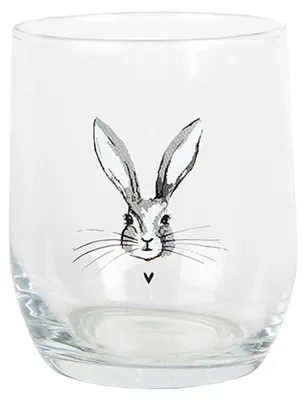 Immagine prodotto di Clayre & Eef Bicchiere d'acqua 300 ml Vetro trasparente coniglio