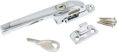 Produktbild von Fensterbeschlag Vergrendelhendel - Poliertes Chrom, 1 Stück