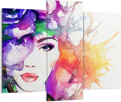 Produktbild von Bild auf Leinwand - Leinwandbild - Frau Abstraktion - 130x100cm - Wand Bild - Wanddeko - Leinwanddruck - Bilder - Kunstdruck - Wanddekoration - Leinwand bilder - Wandkunst - CB130x100-3689
