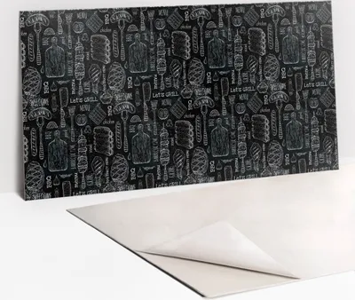 Produktbild von Dekorative PVC Wandpaneele - Küchenpaneele Rückwand hart Innenwand - 100 x 50 - Grill zeichnen