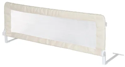 Obrázek produktu pro roba zábrana na postel Klipp-Klapp 102 cm - sklopná ochrana proti vypadnutí pro miminka a děti - zábrana pro dětské postele - výška 52 cm - béžová