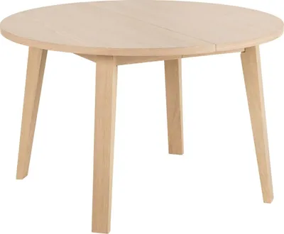 Zdjęcie produktu dla ALine stół do jadalni Ø120cm przygotowany na dodatkowe talerze fornir dębowy.