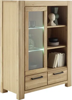 Produktbild von Highboard >SILIAS< in Wildeiche geölt, Wildeiche teilmassiv - 109x140x45cm (BxHxT)
