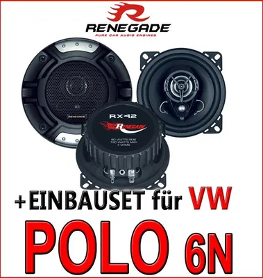 Produktbild von Renegade RX-42 - 10cm Koax-System Lautsprecher - Einbauset passend für VW Polo 6N - justSOUND