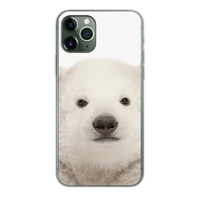 Produktbild von MuchoWow® Handyhülle Schutzhülle Hülle für iPhone 11 Pro Eisbär - Tiere - Weiß - Kinder - Jungen - Mädchen Silikon Softcase Handy Hülle - Handy