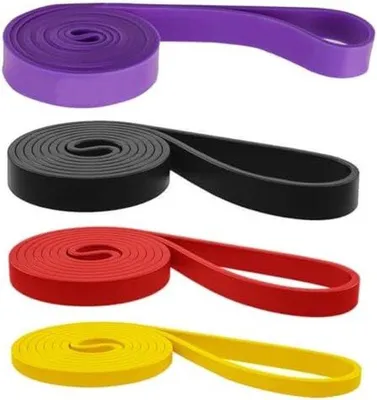 Obrázek produktu pro Sada odporových pásů, 4 kusy, různé úrovně, fitness, jóga, pilates, odolné