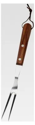 Produktbild von Edelstahl Grillgabel mit langem Holzgriff für den Außenbereich