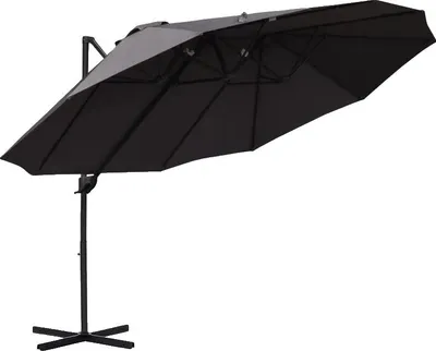 Obrázek produktu pro Slunečník, kovový rám, šířka 440 cm, hloubka 270 cm, výška 250 cm, odolný proti UV záření