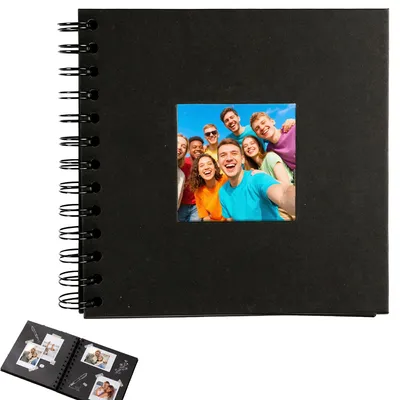 Scrapbook-Album, 40 Seiten, schwarz, DIY-Erinnerungsbuch