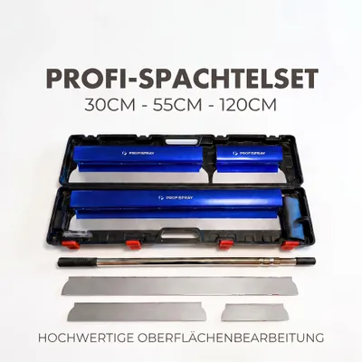 Produktbild von Profispray Profi-Spachtelset 30/55/120cm mit Teleskopstange und Koffer, KI-generiertes Bild