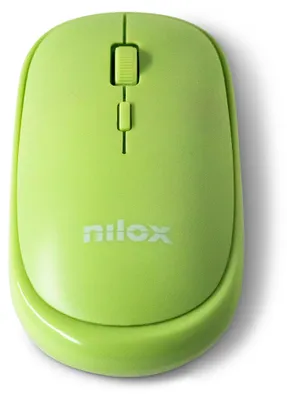 Produktbild von Nilox Kabellose Maus Grün 2,4 GHz 1600 DPI Optisch 3 Tasten NXMOWICLRGR01