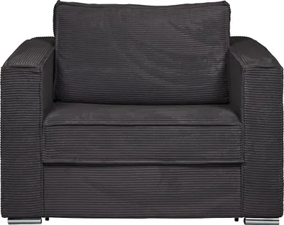 Produktbild von Schlafsessel mit Matratze - Liegefläche 70 cm - Matratze 14 cm - Cord - Anthrazit - LORETO