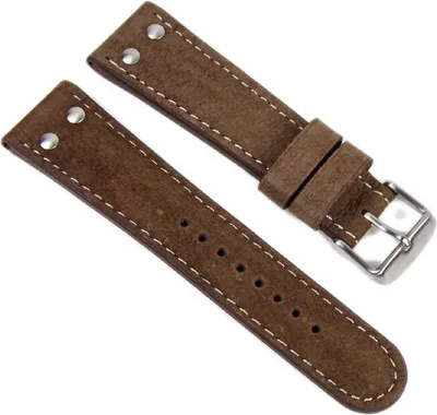 Produktbild von Wasserbüffel Ersatzband Uhrenarmband Leder 24mm Braun 956524