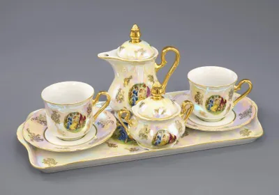 Image de Three Graces, service à café, porcelaine tchèque, Mary-Anne, Leander, 9 d.