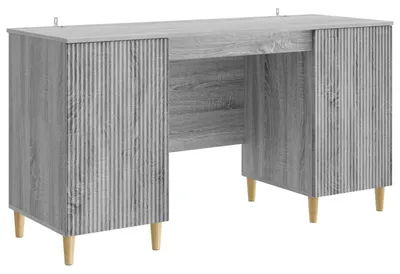 Zdjęcie produktu dla Biurko Szary Sonoma 142,5 x 50 x 75 cm Drewno inżynieryjne