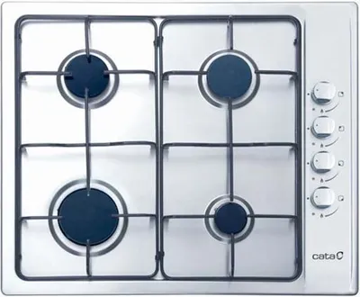 Zdjęcie produktu dla CATA GIB 6004 X, Czarny, Stal nierdzewna, Wbudowany, 60 cm, Gaz, Stal nierdzewna, 4 stref(y)