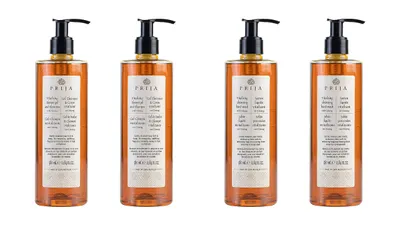Produktbild von Prija 2 x Vitalizujúci šampón na pleť a vlasy + 2 x Tekuté mydlo pre pružnú pokožku - 4 x 380 ml - testované - 100% vhodné pre vegánov