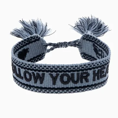 Produktbild von Engelsrufer Damen Stoffarmband mit Stickerei FOLLOW YOUR HEART