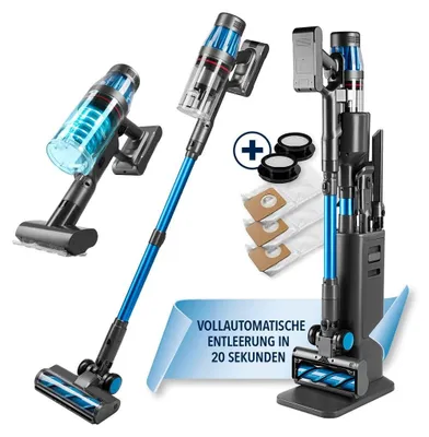 Produktbild von CLEANmaxx Akku-Zyklonstaubsauger mit Absaugstation Akku Staubsauger Zyklon Boden Sauger mit HEPA Filter & Absaugstation