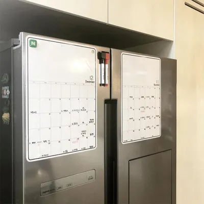 Zdjęcie produktu dla Biała tablica Planer miesięczny Lodówka Magnetyczna tablica ogłoszeń Tablice pamięci Magnes na lodówkę Kalendarz Planer dzienny
