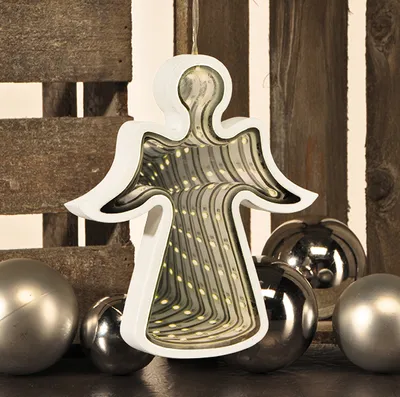 Produktbild von Weihnachtsengel LED 3D "Endlos-Effekt" Engel Weihnachten Fensterdeko Deko