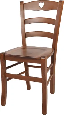 Produktbild von t m c s Tommychairs - Stuhl CUORE für Küche und Esszimmer, robuste Struktur aus Buchenholz in der Farbe Helles Nussbraun lackiert und Sitzfläche aus Holz