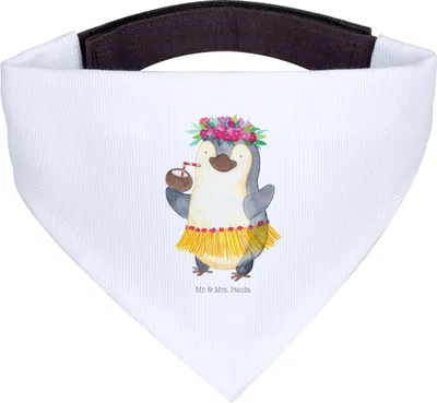 Produktbild von Mr. & Mrs. Panda Halstuch Für Hunde Pinguin Kokosnuss - Weiß - Geschenk, Erholt, Tuch, Hundehalstuch, Aloha, Hawaii, Hund, Hunde-Halstuch, Urlaub
