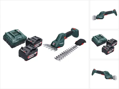 Obrázok produktu pre Metabo SGS 18 LTX Q akumulátorové nožnice na trávu a kríky 18 V + 2x akumulátor 4,0 Ah + nabíjačka