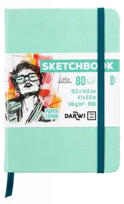Produktbild von DFY Skizzenb A6 80Bl 140 g Wassergn