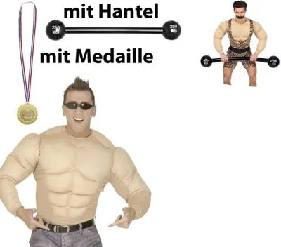 Produktbild von Super Set Muskelshirt - Muskelhemd Gr. 140 cm - XL Kostümset Gr. M