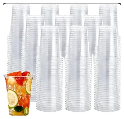 Produktbild von 100 transparente Trinkbecher aus PET, 0,4 Liter, 95 mm