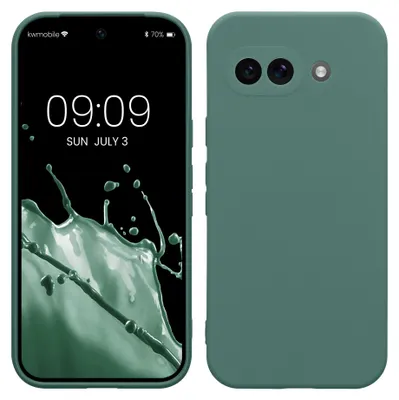 Produktbild von kwmobile Handyhülle für Google Pixel 9a Hülle - weiches Handy Silikon Case - Schutzhülle Cover - Tannengrün