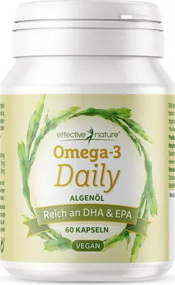 Produktbild von Omega-3 Daily - Veganes Omega-3 aus Algenöl - 60 Kapseln für 1 Monat