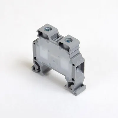 Produktbild von ONKA 10mm2 Schraubklemmleiste DIN-Schienen-Klemme 2-adrig grau, 1010042