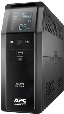 Produktbild von APC by Schneider Electric Back UPS PRO - BR1200SI - USV 1200VA (8 IEC Ausgänge, Multifunktionsdisplay, rein sinusförmiges Ausgangsignal)