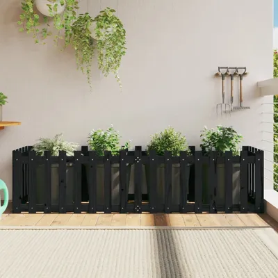 Immagine prodotto di Maison Exclusive - Aiuola rialzata con design a doghe Nero 200x50x50 cm Legno massello di pino