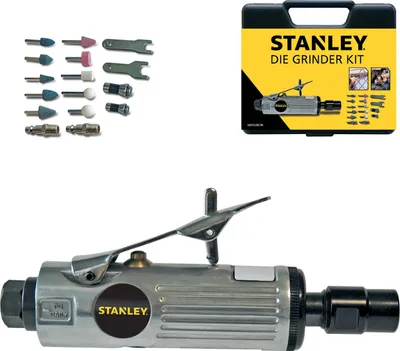 Immagine prodotto di Set di smerigliatrici ad aria compressa Stanley in valigetta