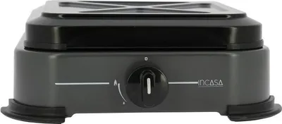 Obrázok produktu pre Plynový varič, 1 horák, 2,2 kW, 27,5 x 27,5 x 10 cm, 1,3 kg, INCASA 016464, čierny, kemping