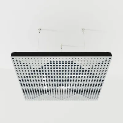 Obrázok produktu pre Sada štyroch akustických stropných panelov WILDS, materiál: zamat, rozmery: 50x50x5 cm, farba: biela/modrá