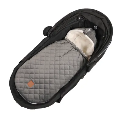 Produktbild von Kaiser, 6538624 Thermo Fleece Universal Babyschalen Fußsack VELVET HOODY, grey