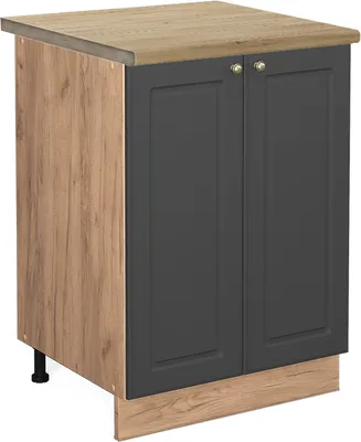 Produktbild von Küchenunterschrank Vicco Fame-Line Anthrazit-Gold 60 cm , AP Eiche, Model 45529