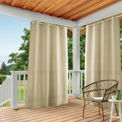 Vorhang-Set 2er-Pack 137x213 cm natur Polyester