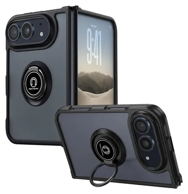 Obrázek produktu pro Avizar, průhledné magnetické pouzdro pro iPhone Duo s černým rámečkem, černo-průhledné