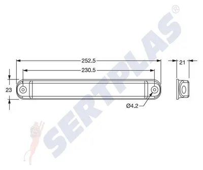 Produktbild von LED Seitenmarkierungsleuchte 18 LED 12-24V Gelb